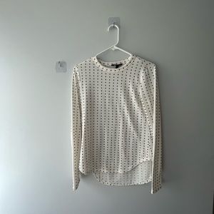 White and black stars blouse